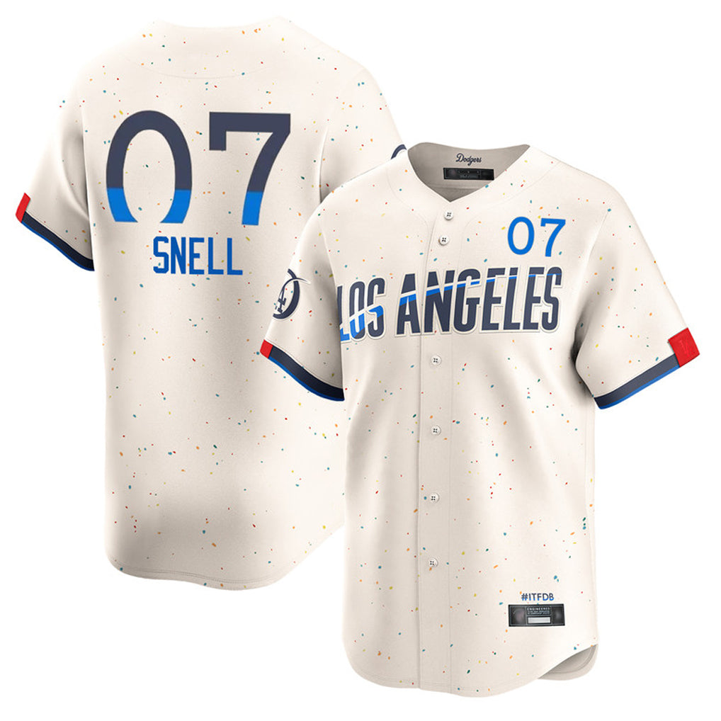 Elroe LA.Dodgers #7 Blake Snell Player Cream City Connect Limited Home Stitched Jerseys