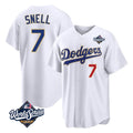 Elroe LA.Dodgers #7 Blake Snell Player Gold White 2026 Collection Stadium Limited World Series Stitched Jerseys