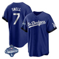 Elroe LA.Dodgers #7 Blake Snell Player Royal City Connect Game World Series Meet Stitched Jerseys