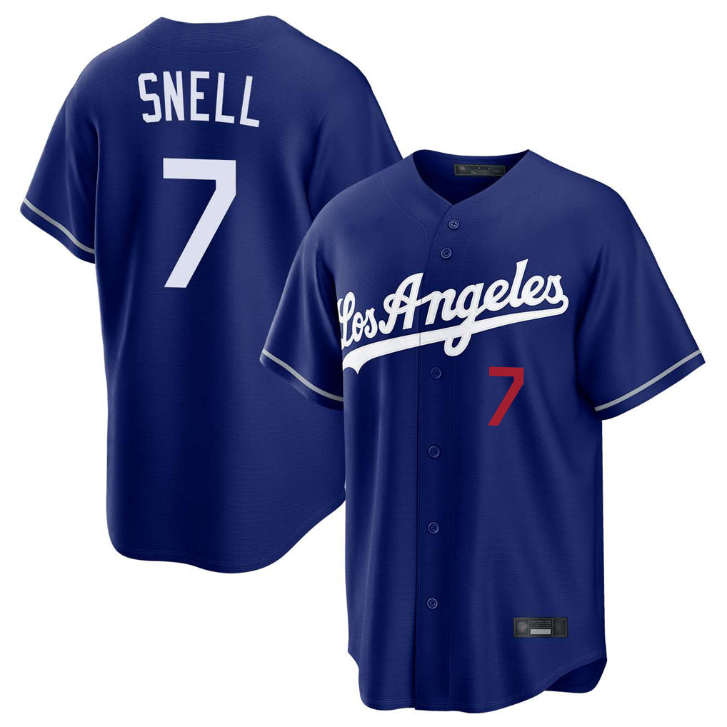 Elroe LA.Dodgers #7 Blake Snell Player Royal Game Home Stitched Jerseys