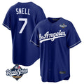 Elroe LA.Dodgers #7 Blake Snell Player Royal Game World Series Stitched Jerseys