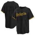 Elroe LA.Dodgers Blank Player Black Gold Limited Home Stitched Jerseys