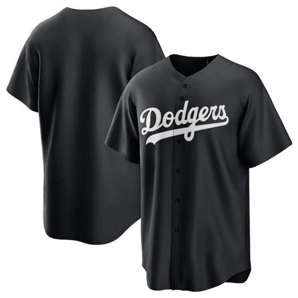 Elroe LA.Dodgers Blank Player Black Pitch Fashion T-shirt Stitched Jerseys