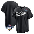 Elroe LA.Dodgers Blank Player Black Pitch Fashion World Series T-shirt Stitched Jerseys