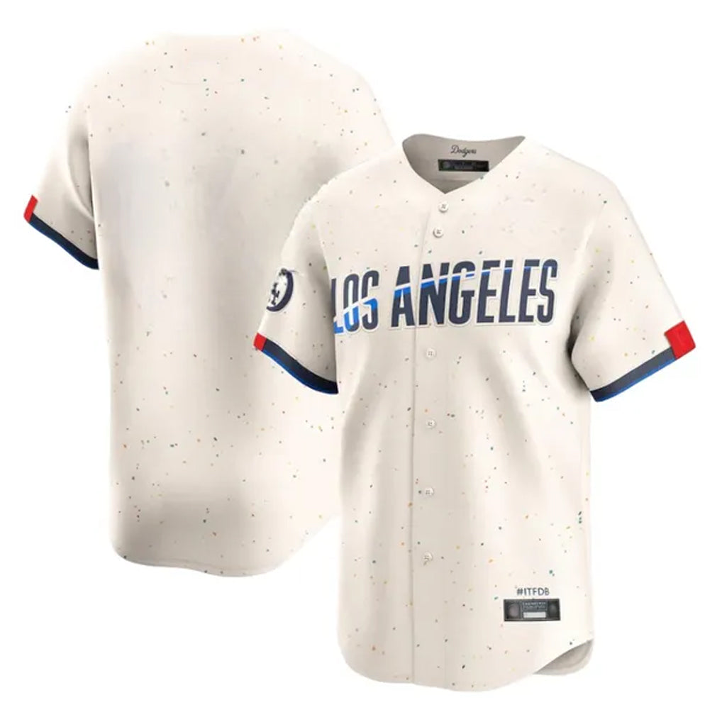 Elroe LA.Dodgers Blank Player Cream City Connect Limited Home Stitched Jerseys