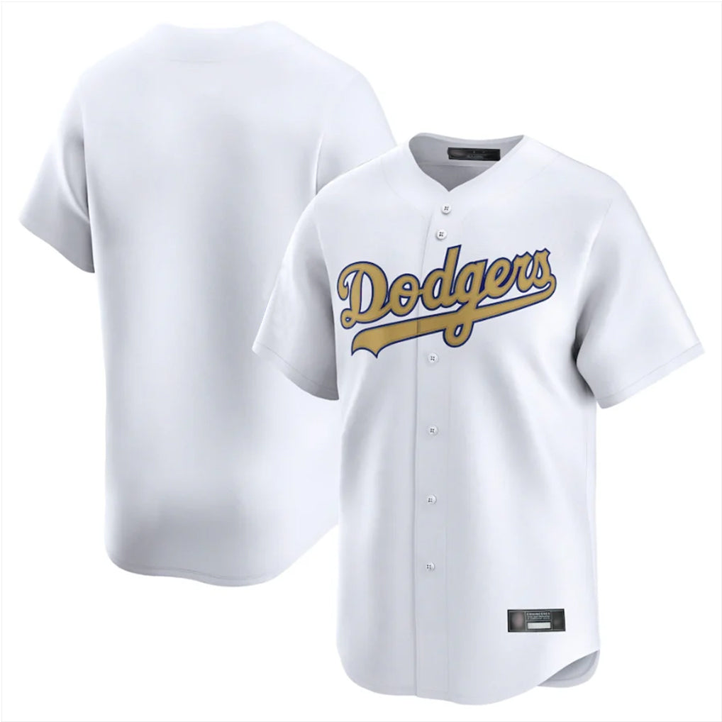 Elroe LA.Dodgers Blank Player Gold Collection Limited Home Stitched Jerseys