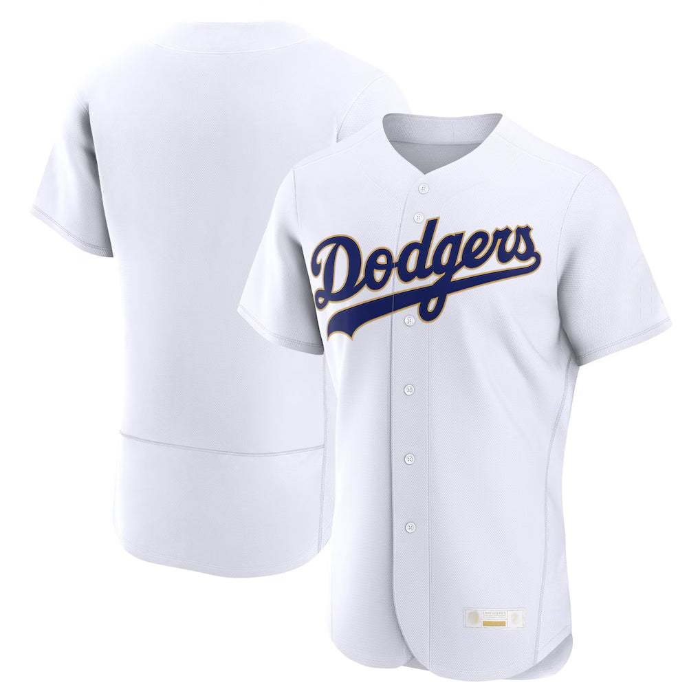 Elroe LA.Dodgers Blank Player Gold White 2026 Collection Stadium Limited Elite Stitched Jerseys