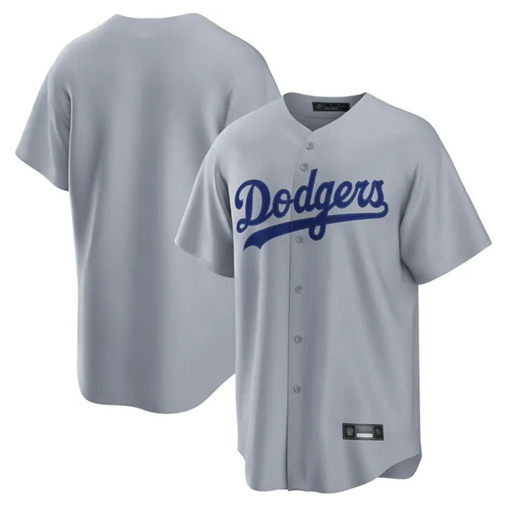 Elroe LA.Dodgers Blank Player Gray Game Home Stitched Jerseys