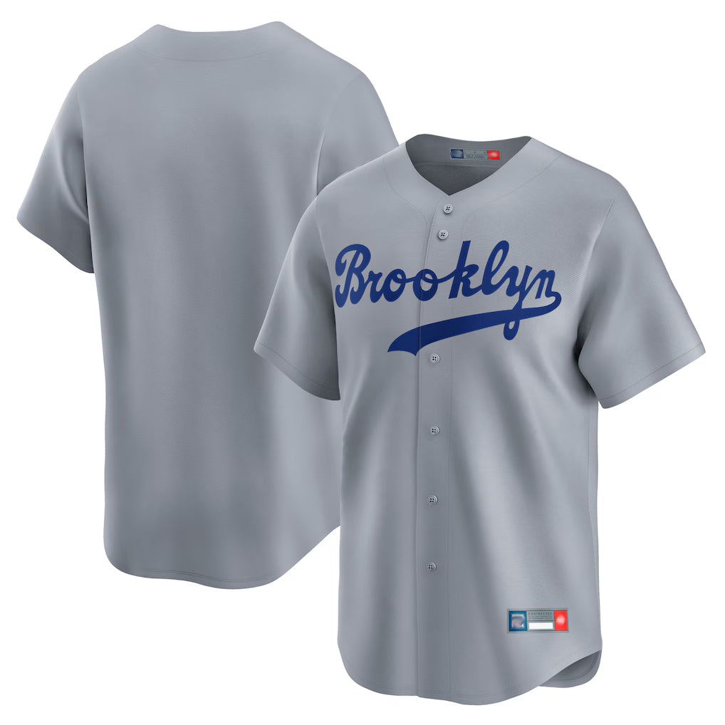 Elroe LA.Dodgers Blank Player Gray Game Limited Home Stitched Jerseys