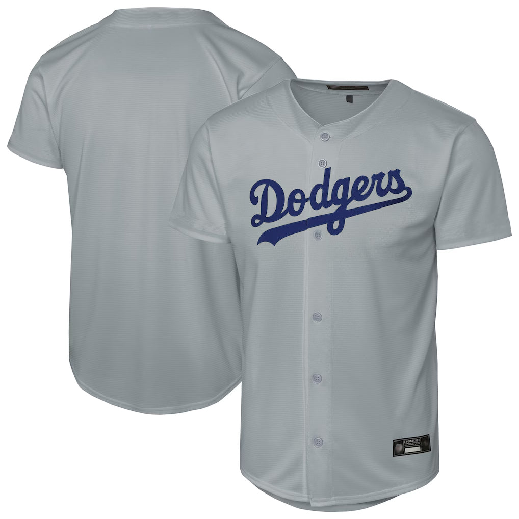 Elroe LA.Dodgers Blank Player Gray Game Stitched Jerseys