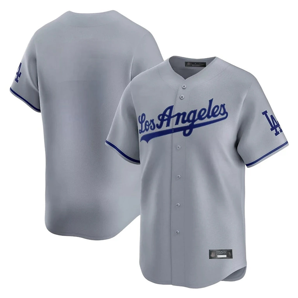 Elroe LA.Dodgers Blank Player Gray Limited Game Stitched Jerseys