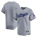 Elroe LA.Dodgers Blank Player Gray Limited Game Stitched Jerseys