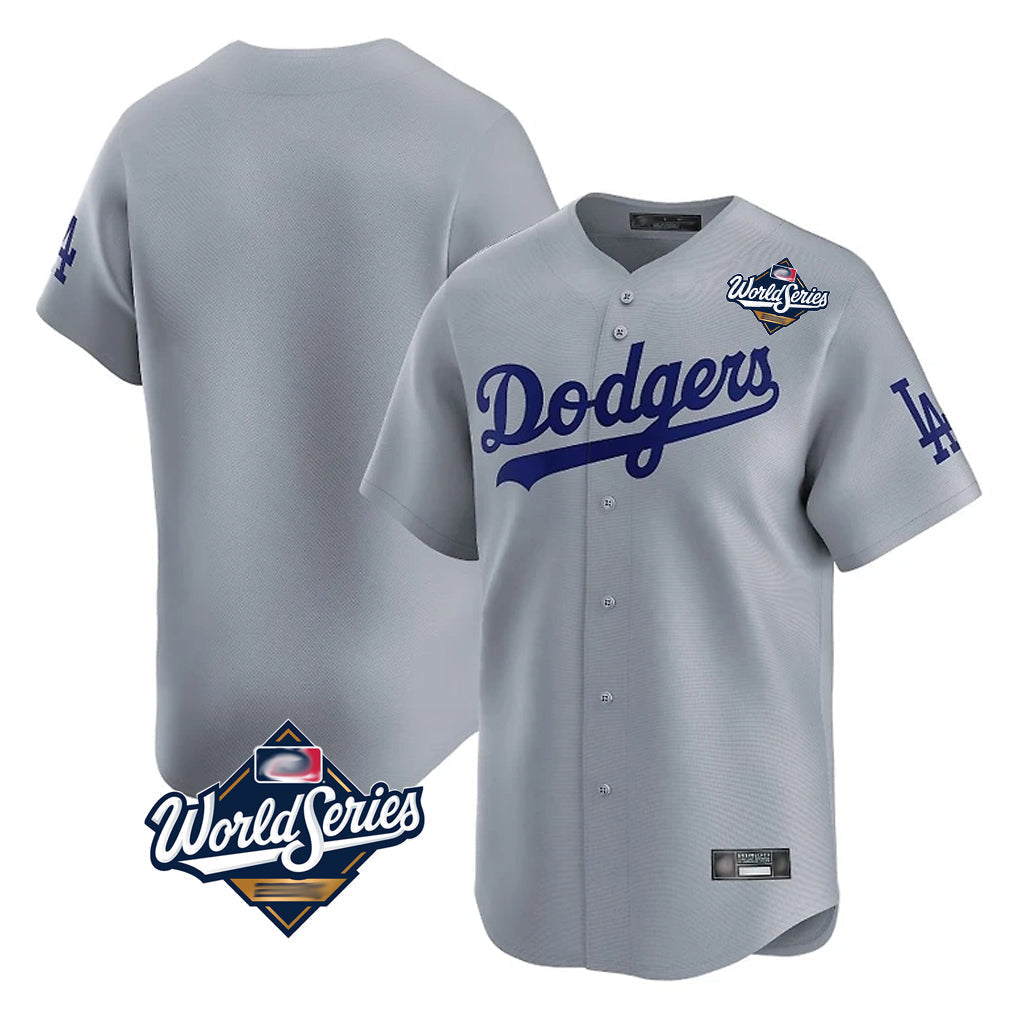 Elroe LA.Dodgers Player Gray Limited Home World Series Stitched Jerseys