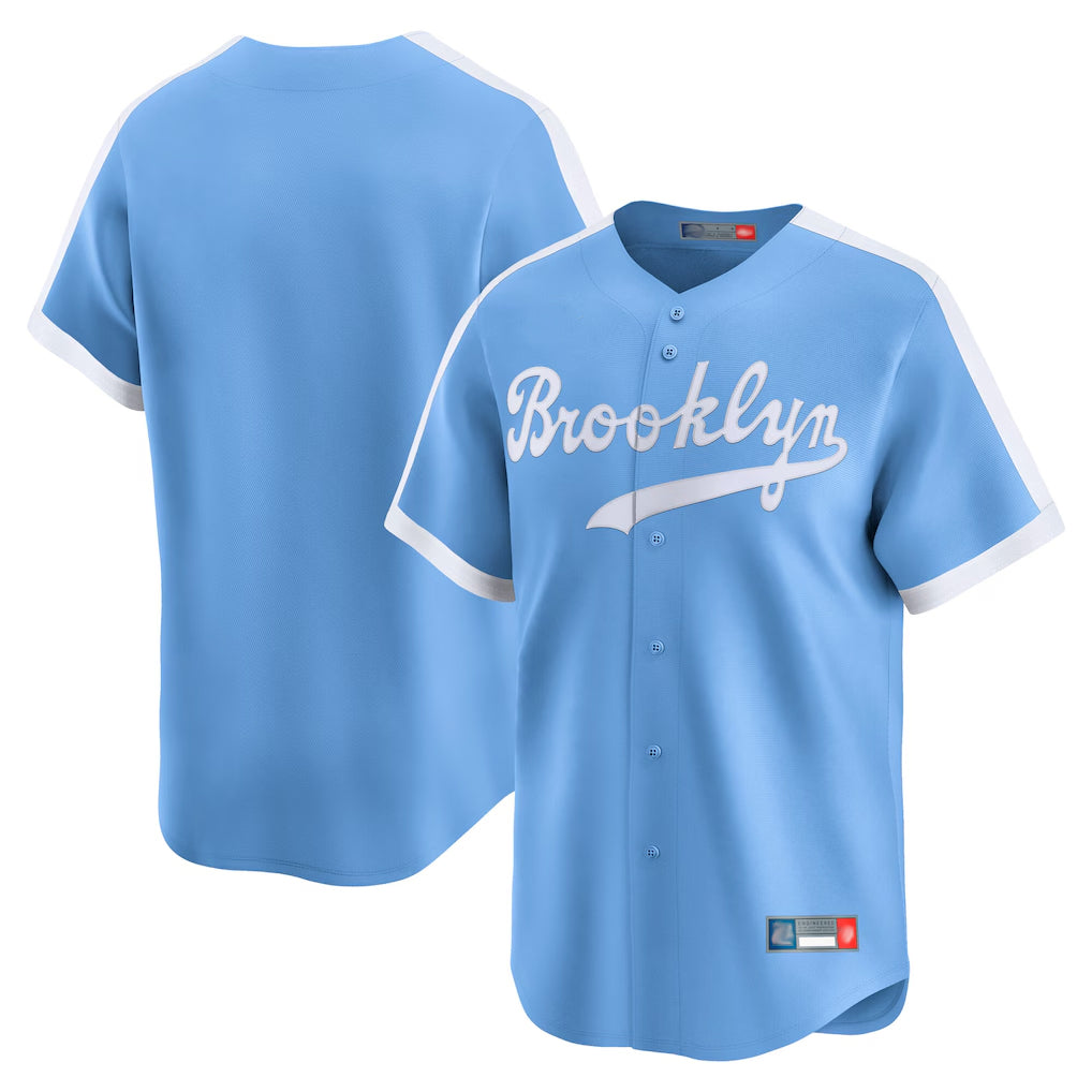 Elroe LA.Dodgers Blank Player Light Blue Cooperstown Collection Limited Stitched Jerseys