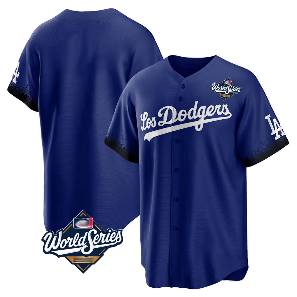 Elroe LA.Dodgers Blank Player Royal City Connect Home Game World Series Stitched Jerseys