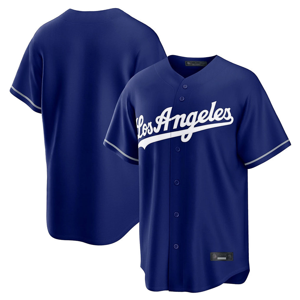 Elroe LA.Dodgers Blank Player Royal Game Stitched Jerseys