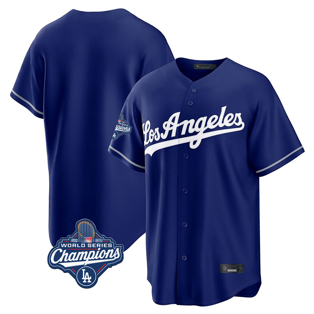 Elroe LA.Dodgers Blank Player Royal Game World Series Meet Stitched Jerseys