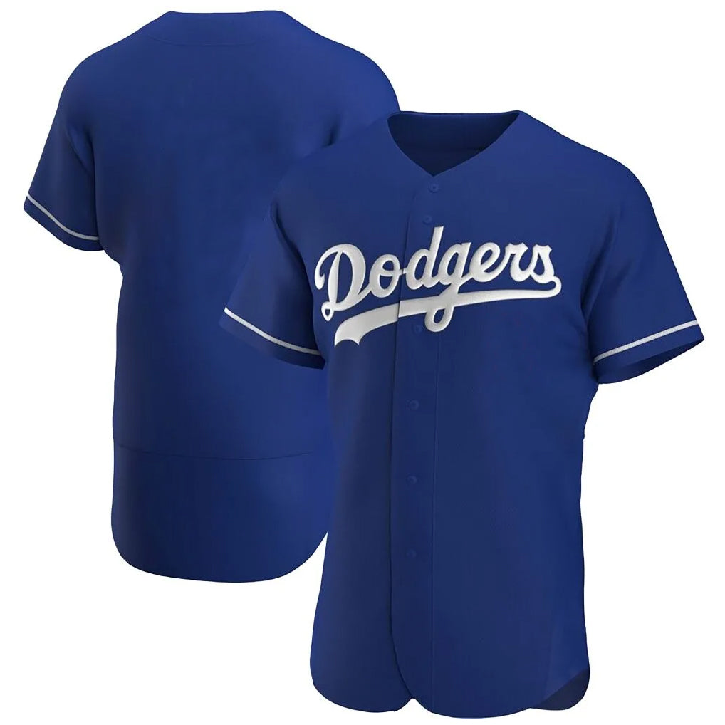 Elroe LA.Dodgers Blank Player Royal Limited Elite Home Stitched Jerseys
