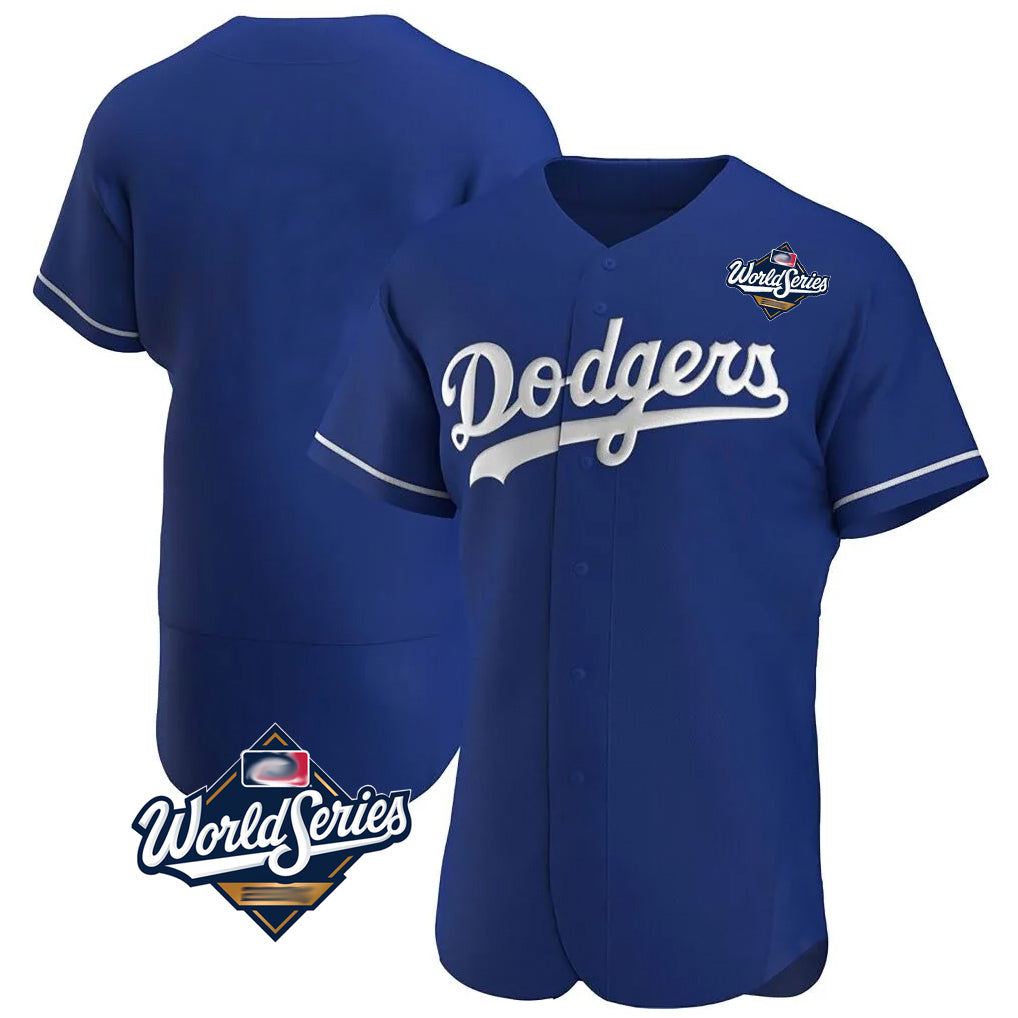 Elroe LA.Dodgers Blank Player Royal Limited Elite Home World Series Stitched Jerseys