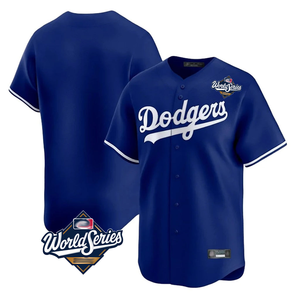 Elroe LA.Dodgers Blank Player Royal Limited Home World Series Stitched Jerseys