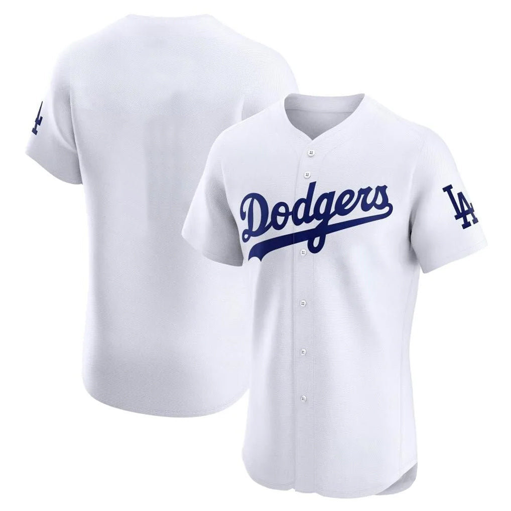 Elroe LA.Dodgers Blank Player White Limited Elite Home Stitched Jerseys