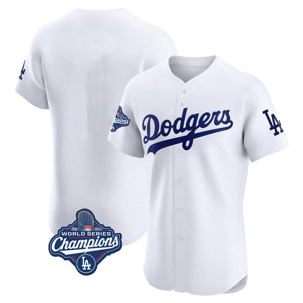 Elroe LA.Dodgers Blank Player White Limited Elite Home World Series Meet Stitched Jerseys