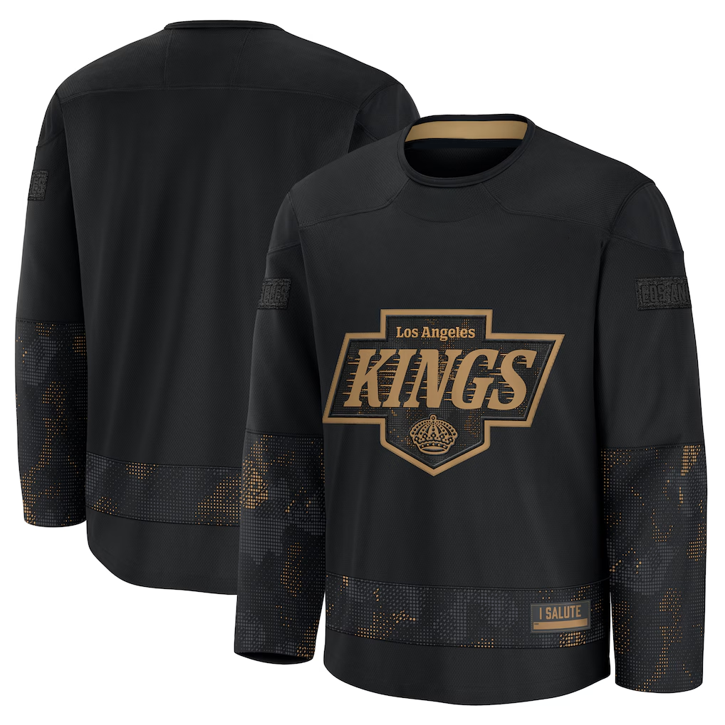 Elroe LA.Kings Black 2024 Military Appreciation Practice Jerseys