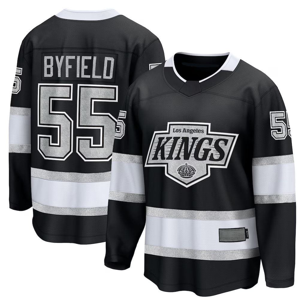 Elroe LA.Kings #55 Quinton Byfield Black Home Breakaway Jerseys