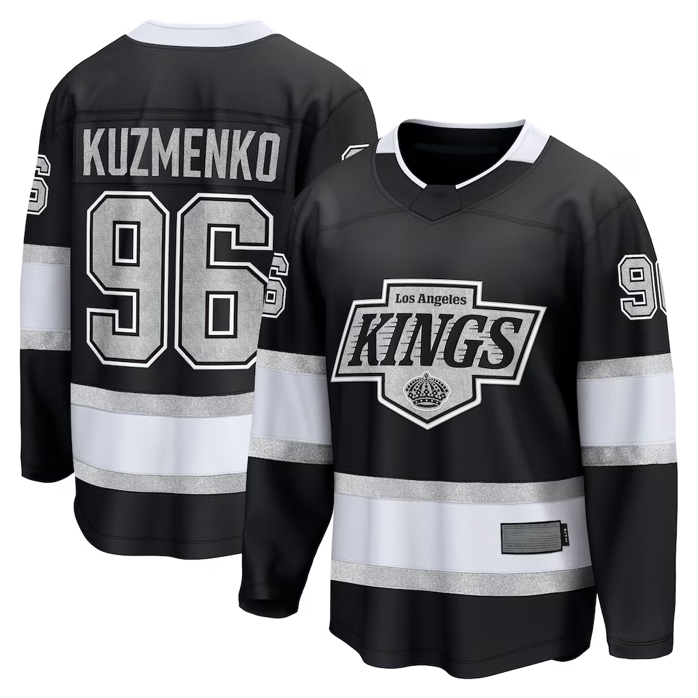 Elroe LA.Kings #96 Andrei Kuzmenko Black Home Breakaway Jerseys