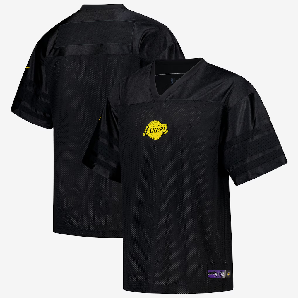 Elroe LA.Lakers Black Courtside Football Stitched Jerseys