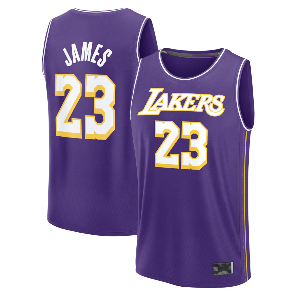 Elroe LA.Lakers #23 LeBron James Purple Fast Break Stitched Jerseys - Statement Edition