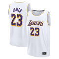 Elroe LA.Lakers #23 LeBron James White Fast Break Replica Player Stitched Jerseys - Association Edition