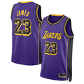 Elroe LA.Lakers #23 Lebron James Statement Edition Swingman Stitched Jerseys