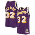 Elroe LA.Lakers #32 Magic Johnson Mitchell & Ness Purple 1984-1985 Hardwood Classics Authentic Jerseys