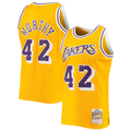 Elroe LA.Lakers #42 James Worthy Mitchell & Ness Gold 1984-1985 Hardwood Classics Swingman Stitched Jerseys