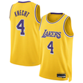 Elroe LA.Lakers #4 Dalton Knecht Gold Swingman Stitched Jerseys