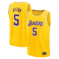 Elroe LA.Lakers #5 Deandre Ayton Gold Fast Break Replica Player Stitched Jerseys - Icon Edition