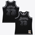 Elroe LA.Lakers #73 Dennis RodmanBlack Mitchell & Ness 1998 Contrast 2K Swingman Stitched Jerseys