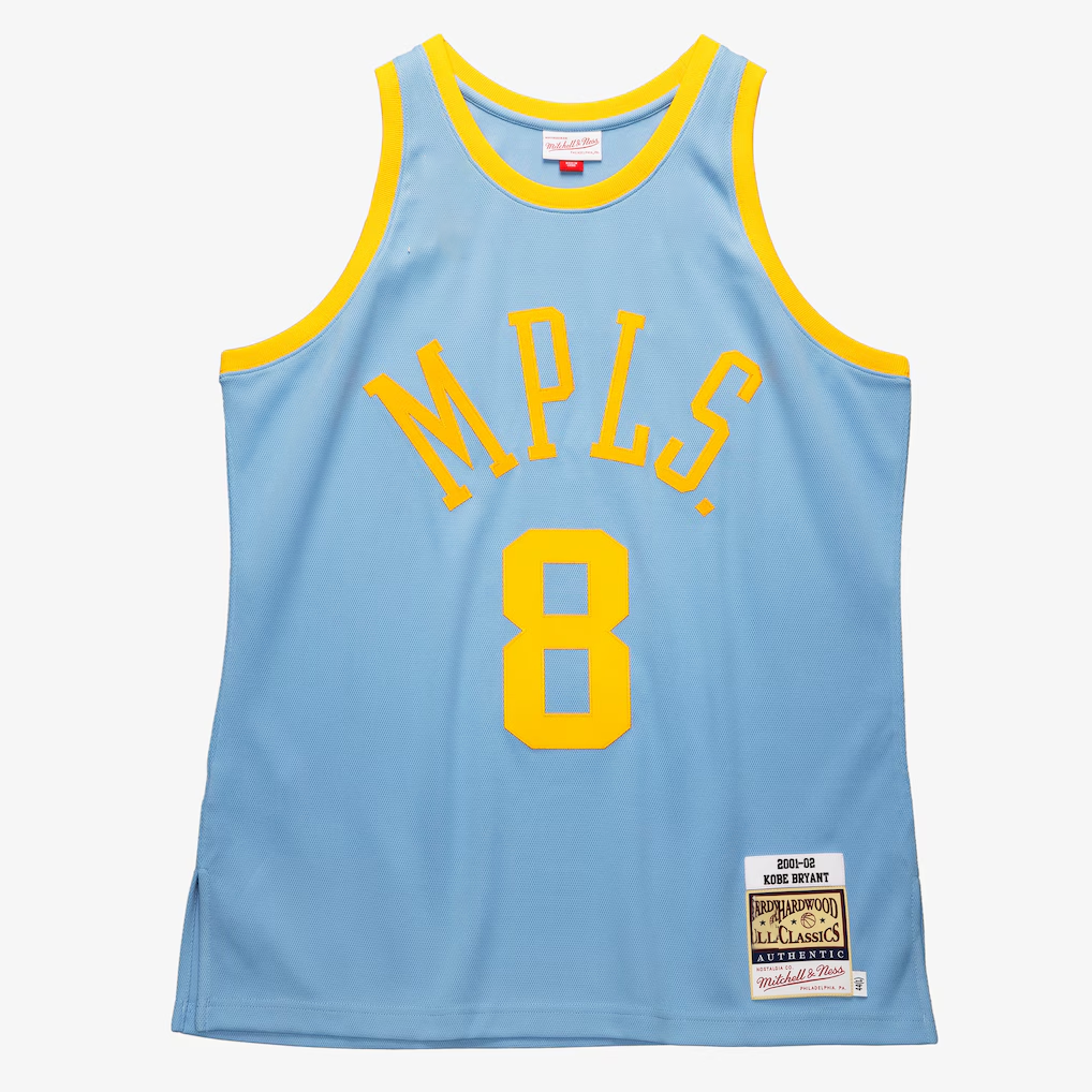 Elroe LA.Lakers #8 Kobe Bryant Mitchell & Ness Powder Blue 2001-2002 Hardwood Classics Authentic Player Stitched Jerseys