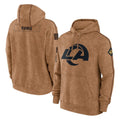 Elroe LA.Rams Brown Salute to Service Hoodies Limited Game Blank Player Stitched Jerseys