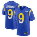 Elroe LA.Rams Home Game Football Jerseys - Royal - #9 Matthew Stafford Player Stitched Jerseys