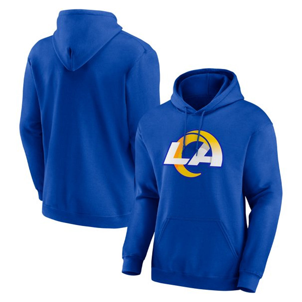Elroe LA.Rams Royal LOGO Pullover Hoodie Limited Game Blank Player Stitched Jerseys