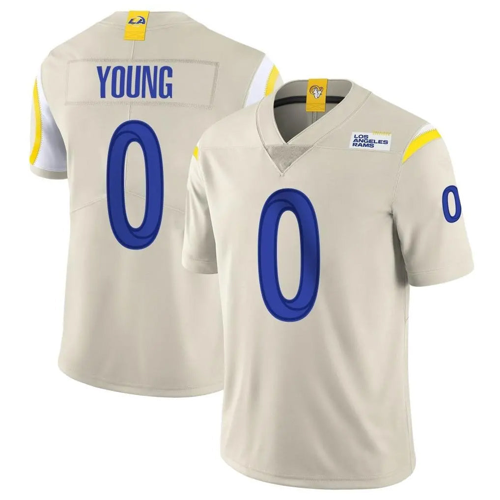 Elroe LA.Rams #0 Byron Young Player Bone Limited Vapor Home Game Stitched Jerseys