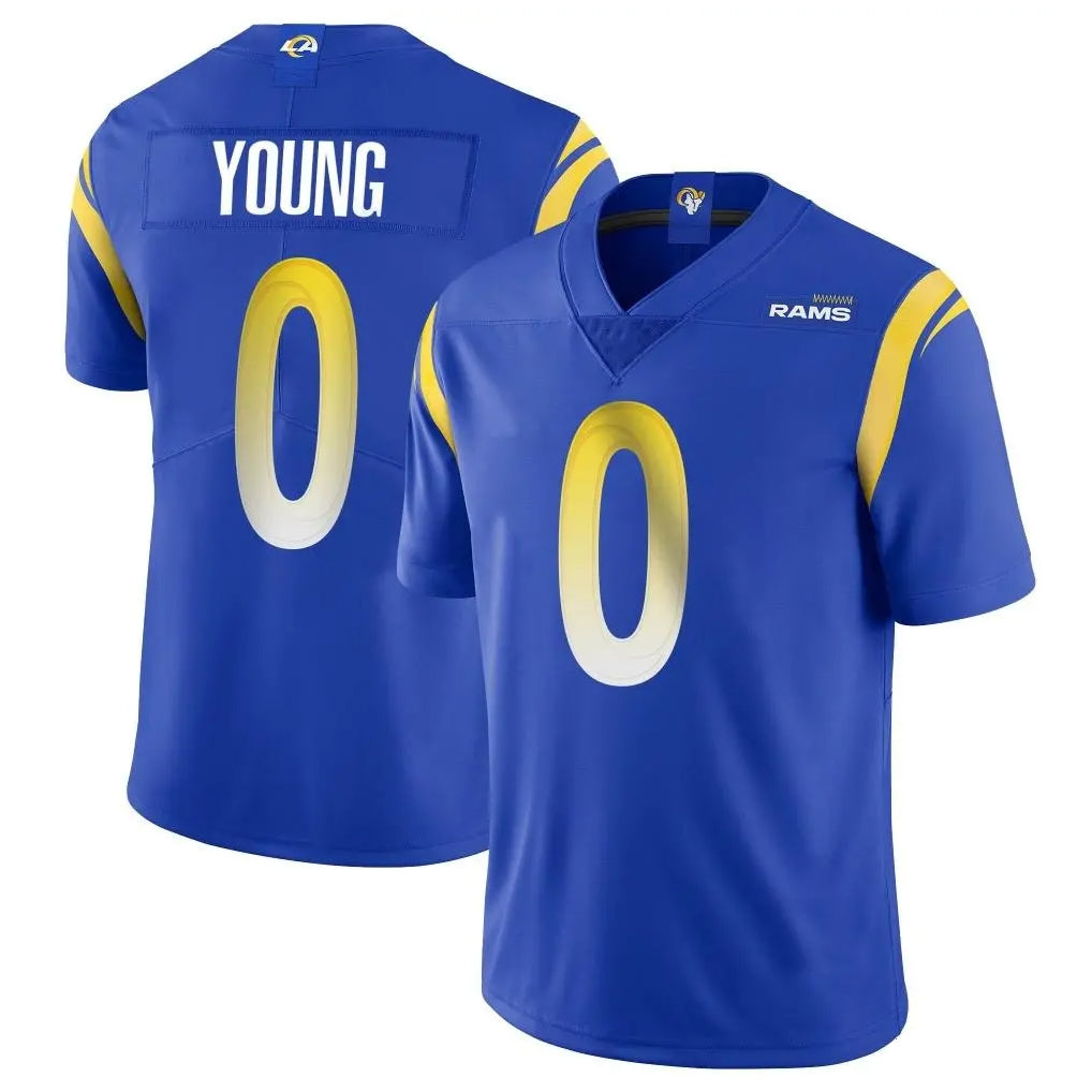 Elroe LA.Rams #0 Byron Young Player Royal Limited Vapor Untouchable Home Game Stitched Jerseys