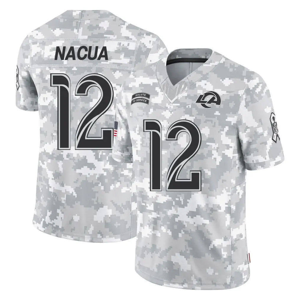 Elroe LA.Rams #12 Puka Nacua Player Arctic Camo Salute To Service Limited Game Stitched Jerseys