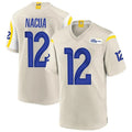 Elroe LA.Rams #12 Puka Nacua Player Bone Replica Game Stitched Jerseys