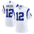 Elroe LA.Rams #12 Puka Nacua Player Fearsome White Home Game Stitched Jerseys