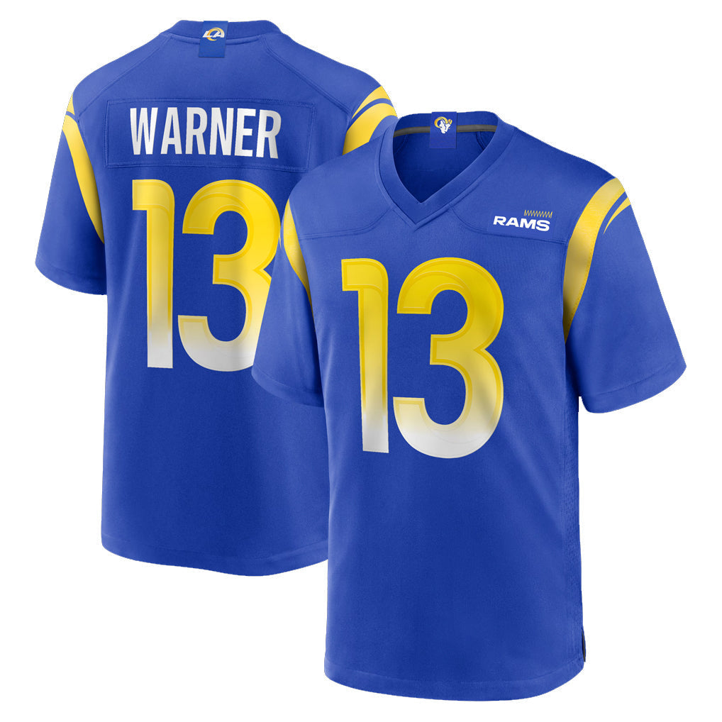 Elroe LA.Rams #13 Kurt Warner Player Royal Retired Limited Stitched Jerseys