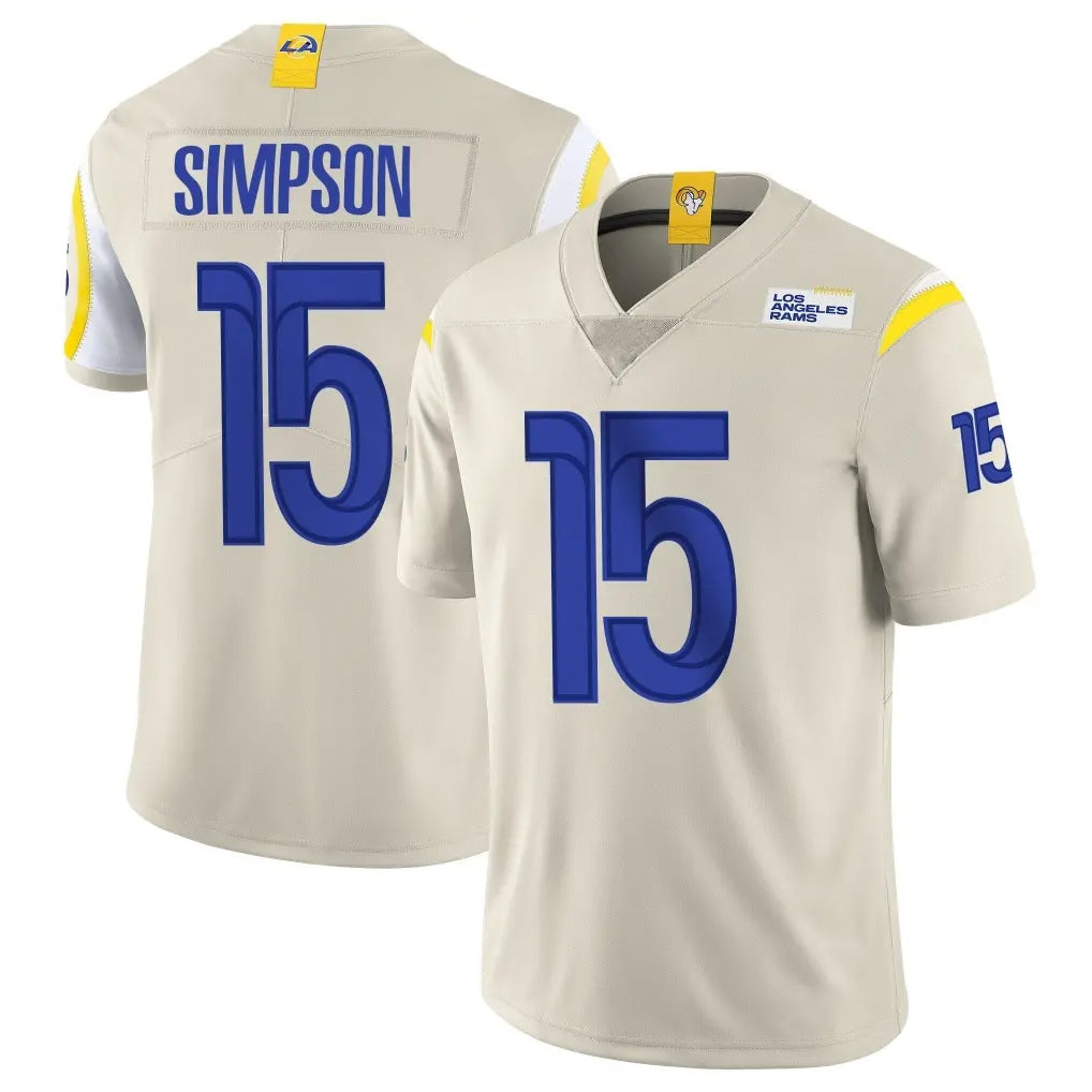 Elroe LA.Rams #15 Ty Simpson Player Bone Limited Vapor Home Game Stitched Jerseys