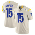 Elroe LA.Rams #15 Ty Simpson Player Bone Limited Vapor Home Game Stitched Jerseys